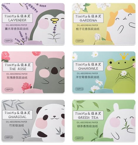 Blotting Paper - ShiningUU 600 Sheets Oil Absorbing Face Blotting Papers for Oily Skin | Portable 9x6cm Sheets for Men & Women, All Skin Types