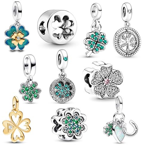 MLPKOI 10 Pezzo Charms per Bracciali Ciondoli per Collane, Charm cuori con lavorazione openwork, Charms Bracciali, Ciondolo in Charm Bead, con Bracciale e Collane Europei da Donna, per Donna Perline