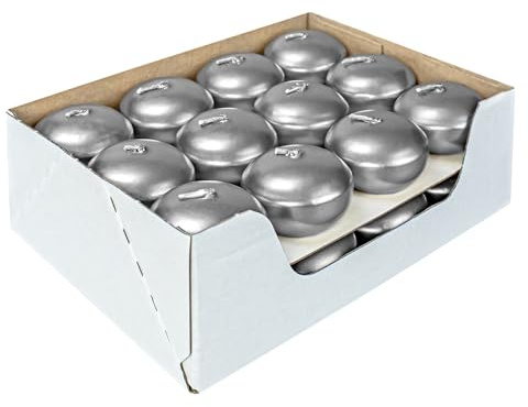 Wiedemann Candele galleggianti, 24 pezzi, argento, Ø 45 mm