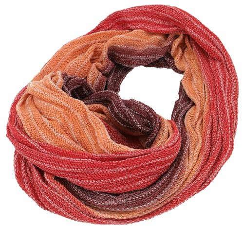 GURU SHOP Weicher Loop Schal/Stola, Magic Loopschal, Weste - Rot/orange, Herren/Damen, Baumwolle