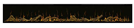 Dimplex IgniteXL® 100 Built-in Linear Electric Fireplace with Driftwood and River Rock Accessories (Models: XLF100 & LF100DWS-KIT) 5118/8530 BTUS, 120/240 Volts, 1500/2500 Watts, Black