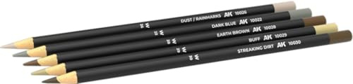 AK Interactice Weathering Pencil Set ~ Dirt and Marks Effects Set 10044