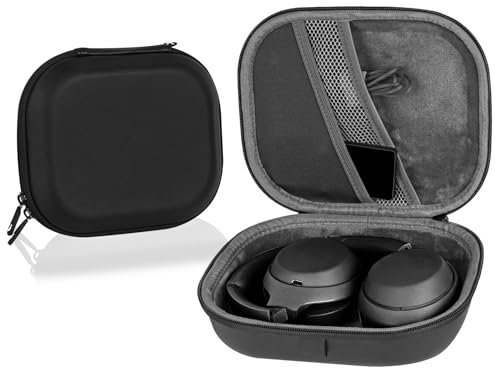 Linkidea Étui de Transport pour Casque Compatible avec Sony WH-1000XM6, WH-1000XM4, WH1000XM3, WH-XB900N, MDR-1000X, Sac de Voyage avec câble, Chargeur (Noir)