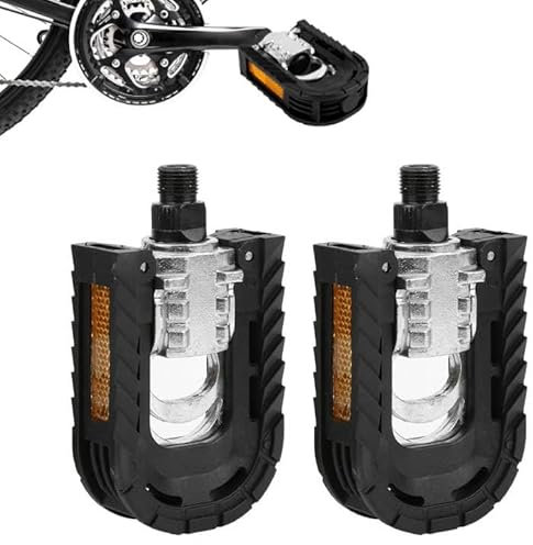 Fahrradpedale, Fahrrad Faltbare Pedale, Faltbar Aluminium Klapppedal, Fahrradpedal Fahrradzubehör Aluminiumlegierung Sägeförmiger Kantenfußball Bilateral Faltbar für Mountainbikes Outdoor Radfahren