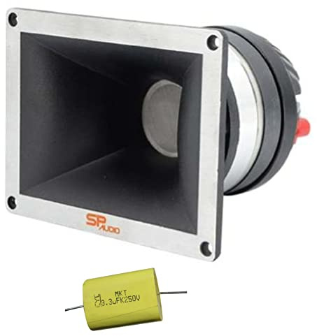 SP AUDIO 1 SPTW-35 SP TW35 driver a compressione con tromba da 12 x 16 cm 250 watt rms e 500 watt max impedenza 4 ohm sensibilità 113 db spl auto + condensatore omaggio, 1 pezzo