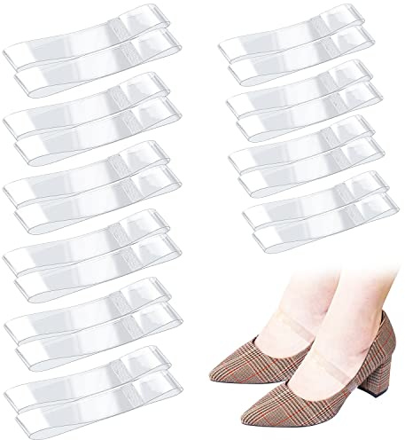 Vin Beauty Transparent Invisible High Heel Shoe Straps Women Elastic Shoe Laces Anti Loose Shoelace Belt Ankle Straps for Heels TPU Shoes Band Fixed Tie Belt for Holding Loose High Heel 10 Pairs