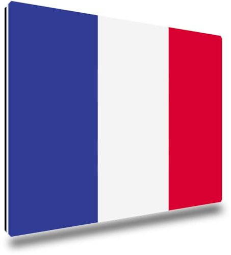 TRIOSK Kühlschrankmagnete Länderflaggen Magnet Flagge Frankreich Länder Reise Souvenir Geschenk für Reiselustige Frauen Männer Weltenbummler Kühlschrank stark eckig groß 85x55 mm