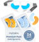 MyHalos® Under Eye Patches & Cooling Eye Mask Set-24 Eye Masks for Puffy Eyes and Eye Bags Remover Kit-24k Gold & Blue Under Eye Gel Patches Cold Eye Mask for Puffiness - Eye Masks Skincare-Patented