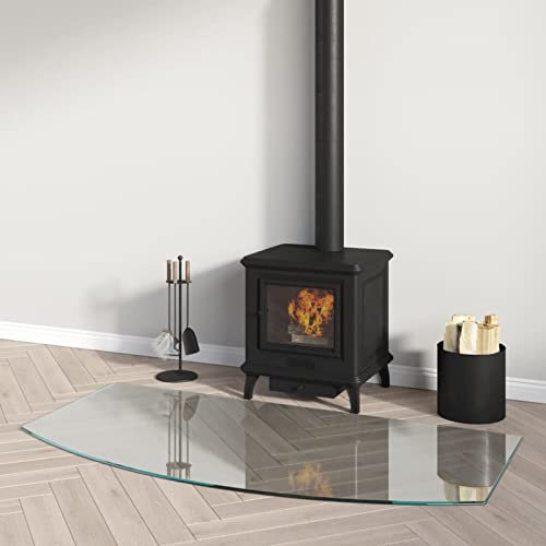 Homgoday Placa de Vidrio para Chimenea 120x60 cm Placa Resistente al Fuego contra Incendios Panel Protección contra Chispas Suelo