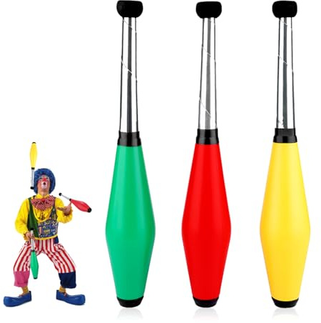 Juggling Pins Set, 3PCS Juggling Sticks PE and EVA Acrobatic Stick Props Lightweight Beginner Juggling Club Pin Set Portable Performance Stick Training for Jugglers