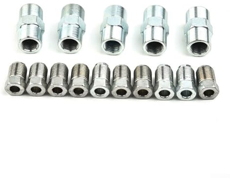 Juego de conectores de línea de freno de acero de 5 m, 4 75 mm, con 10 tornillos M10x1 para un reemplazo fiable