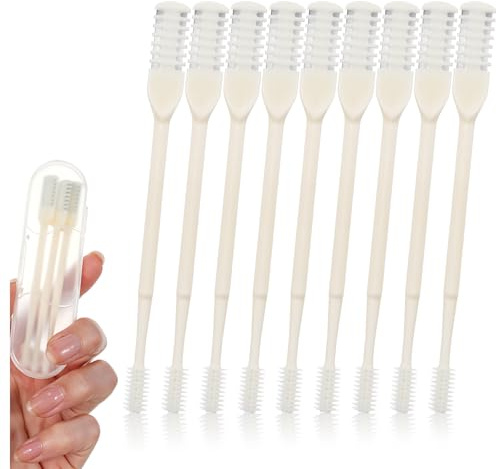 Classicseali 9PCS Manual Nose Hair Trimmer,2-in-1 Upgraded Version Double Sided Womens Nasal Hair Cutter, Portable 360-Degree Rotating Noses Hairs Cutter, with Soft Cleaning Brush, Unisex