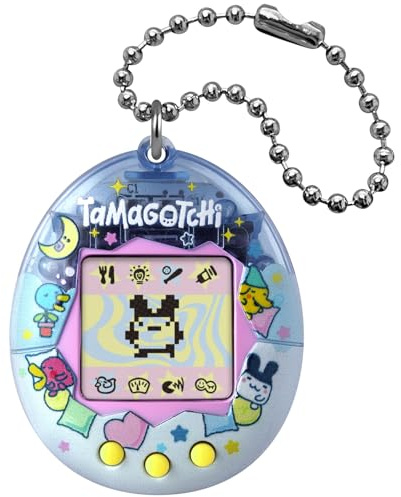 BANDAI - Tamagotchi Virtual Husdjur Original Pajama Multicolor 46169 Elektronisk leksak för åldrarna 8+ Ditt favorit elektroniska husdjur med nya mönster att samla!