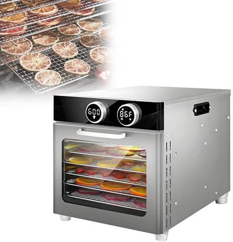 800w Kommersiell Mattorkmaskin med 6–12 Lager, Timerkontroll, Temperaturområde 30–90 ℃, 15 Cm Fläkt för Frukt, Grönsaker och Kött 6-floors