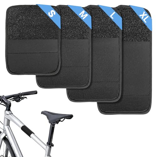 TAIVIN 4 x Protection Cadre Vélo (12x15-25cm) | Manchette Néoprène avec Scratch pour VTT et E-Bike - Anti-Rayures pour Porte-Vélo et Transport