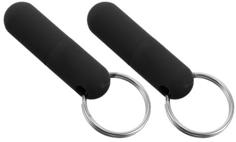 Homoyoyo Poinçon à Cigares Porte-clés 2pcs en Métal et Caoutchouc Noir Coupe Précise et Nette pour Cigares Design Élégant Portable pour Profiter en Déplacement