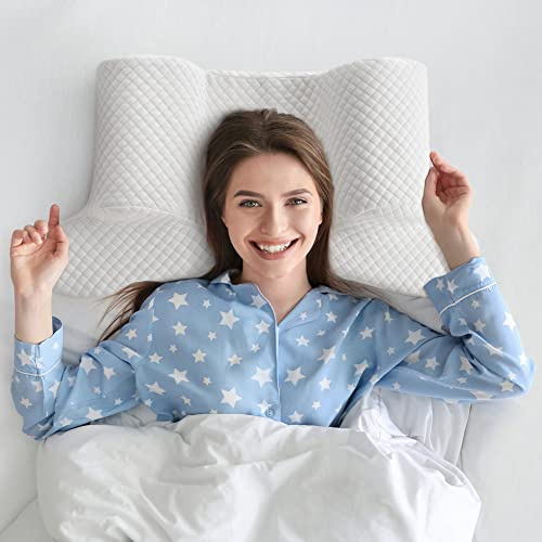 AM AEROMAX Contour Memory Foam Back Sleep Training Pillow, Neck Support