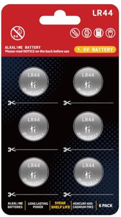 L1154f Batteries AG13 batterie LR44 357 A76 L1154 SR44 G13 L1154c LR44h 1.5V Premium piles à bouton alcalin pour montres, pointeurs Laser, petits jouets, électronique 【 durée de vie de 5 ans 】(6 compt