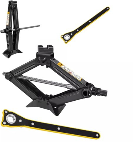 Cavalletto sollevatore a forbice per auto, furgone, garage + chiave esagonale