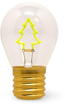 Legami - Lampada da Tavolo a forma di Lampadina, For Indoor Use Only, Ricaricabile con Cavo USB, Senza Fili, Tema Xmas Tree, 6.8 x 10.3 cm