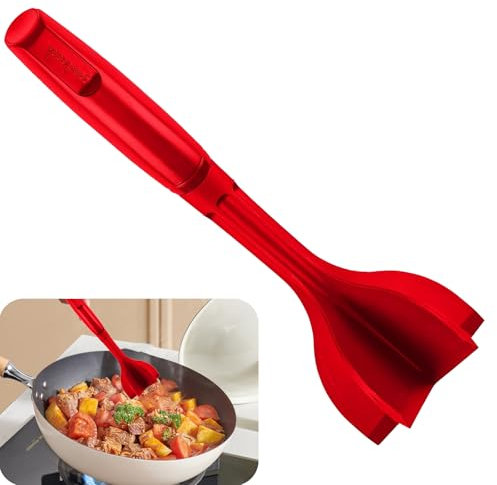 Tritacarne in Nylon,Tritacarne Macinato,Tritacarne,Pressa per Patate in Nylon Resistente Al Calore,Utensile da Cucina,Tritacarne,Pentole Multifunzionali (rosso)