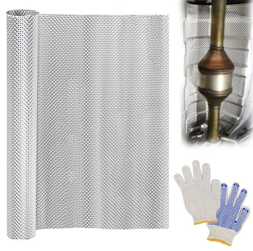 FSWWSF Chapa de protección térmica, protección contra el calor, lámina de aluminio para deportes de motor, aislamiento térmico del motor (1)