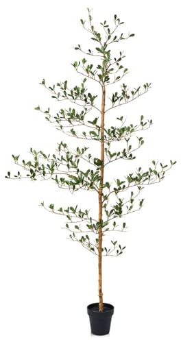 VeriNatural Kunstpflanze 150 cm Groß Balkon Deko Künstliche Pflanzen Wie Echt – 273 Blätter UV-beständig Verstellbare Zweige Echtholzstamm – Wohnzimmer Büro Outdoor Dekoration für Stilvolle Räume