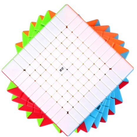 Bukefuno QY Puzzle 10 x 10 Cube Vitesse Magique Sans Autocollant QY 10 x 10 x 10 Cube 84 mm