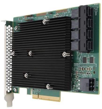 Tarjeta HBA con bajo Perfil, LSI SAS 9300 16I Tarjeta HBA 12 Gbps 16 SATA SAS Port Tarjeta de Controlador HBA para Victorias para Linux para VMware para Freebsd