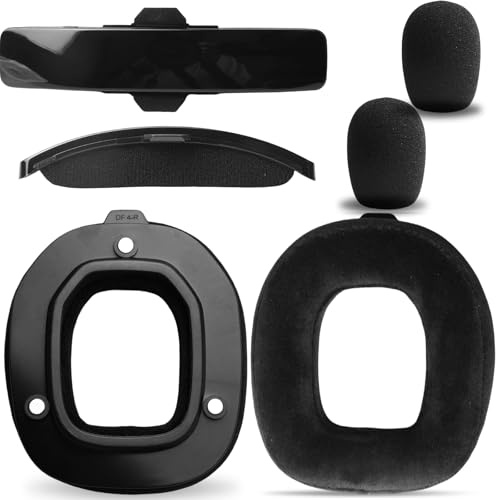A50 Gen 4 Mod Kit : ensemble de 6 pièces comprenant un bandeau de rechange et une mousse de microphone compatible avec casque Astro A50 Gen 4, coussinets d'oreille en velours, épaisseur supplémentaire