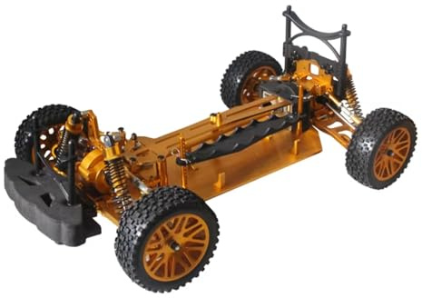 Pour HSP 94118 1/10 Cadre Vide Entièrement En Métal Non Assemblé Accessoires De Mise À Niveau Pour Voiture Électrique RC Rc ChâSsis Cadre(Orange)