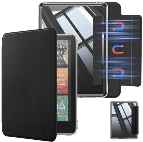 Fintie Avtagbart magnetiskt fodral för Kindle Paperwhite 7 tum (12:e generationen) och Kindle Colorsoft/Paperwhite Signature Edition 2025/2024, stötsäkert TPU-material med automatisk vila/väckning
