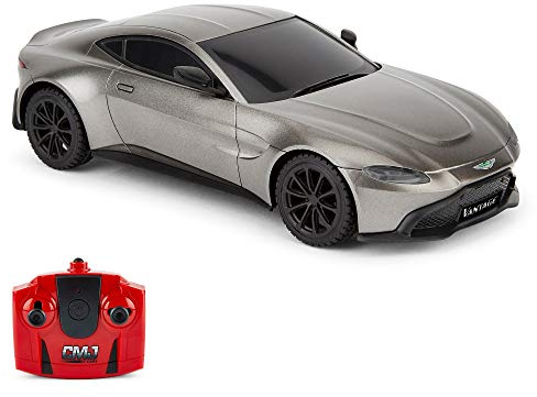 CMJ RC Cars™ Aston Martin Vantage Officially Licensed Remote Control Car. 1:24 Scale Grey