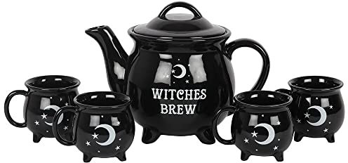 something different Witches Brew Service à thé noir en céramique
