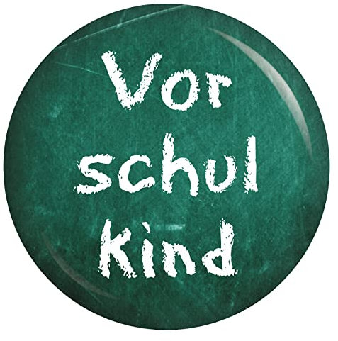 Kiwikatze Button Vorschulkind Tafel 37 mm oder 56 mm Ansteckbutton zum Schulanfang Schule Einschulung Junge Geschenk Deko Schulstart Geschenke Schulstart Kalender Countdown (56 mm)