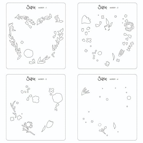 Ghirlanda a forma di cuore con stencil a strati, confezione da 4 pezzi di Olivia Rose