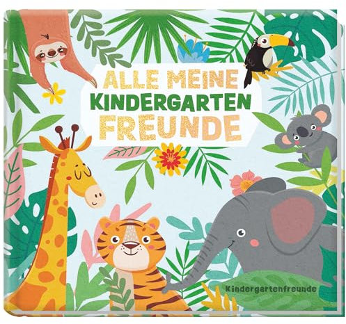 Häfft® Lernfreunde Freundebuch Kindergarten Dschungel Alle meine Kindergartenfreunde: Freundealbum zum Malen, Ankreuzen, Ausfüllen - nachhaltig & klimafreundlich