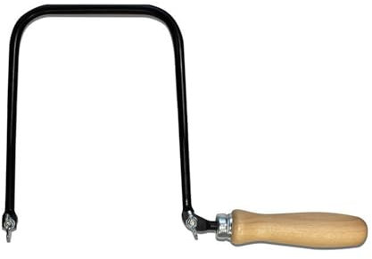 CABLEPELADO Segueta para Marquetería Arco, Sierra de marquetería, Sierra para calar, Sierra de arco para marquetería, Sierra proyectos educativos, 150 mm fondo, Mango de madera, Apto para hoja de 130