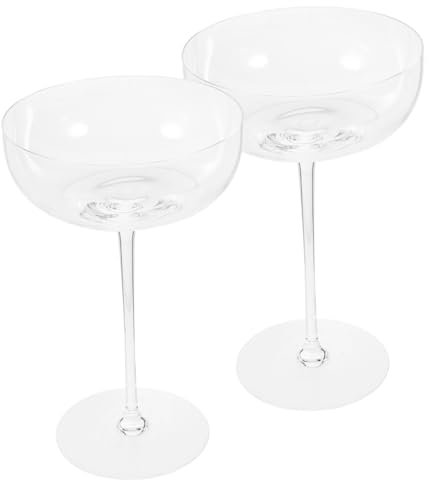 Alipis 2 Piezas Copa De Vino Tipo Cáliz Transparente De Vidrio Copas De Vino Forma De Globo Delicadas Para Obsequio Para Mujeres Hogar