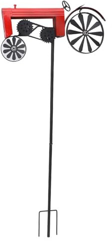 Asixxsix Girandola a Terra per Trattore, Girandola per Trattore da 26,8 Pollici, Girandola per Trattore con Ruote Girevoli Vintage, Decorazione per Mulino a ventos con Paletto Esterno