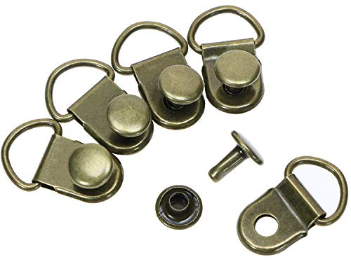 ONLYKXY 50 ganci per scarpe, stivali, lacci, fibbie, rivetti, anello con rivetti, fibbia per scarpe e stivali (bronzo)