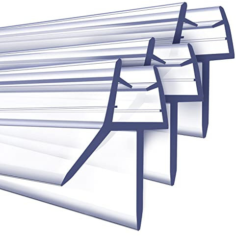 3-Pack Shower Door Seal Strip for 4-6mm Glass,Clear Bath Shower Screen Door Seal Replacement Covers up to 20 mm Gap with 90cm Adjustable Length (18mm)