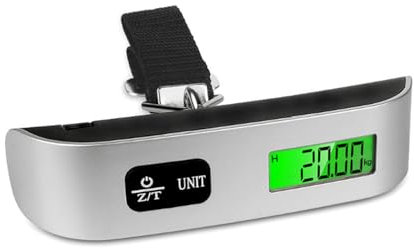 Balanza Digital Portátil de Peso para Equipaje Mini Tamaño LCD Balanza Electrónica Portátil de Peso para Colgar Gancho Carga Máxima 50Kg Peso Postal para Colgar Equipaje
