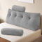 Z-hom Coussin de Lecture pour Lit, Coussin Dossier Canapé, Coussin Triangulaire, Coussin Canape, Support De Positionnement, Doux et Confortable(120 cm, Gris Clair-de)