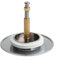 Bouchon de vidange de baignoire en laiton chromé 72 mm avec double joint réglable en hauteur avec silicone flexible pour baignoire de salle de bain