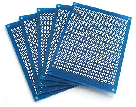 DollaTek 5 st/parti gör-det-själv prototyp perftboard PCB universal experimentmatris kretskort 5 x 7 cm