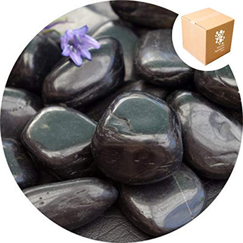 Specialist Aggregates ® - 15kg Polished Decorative Black River Stone Pebbles | MEDIUM 20-40mm | Home | Garden | Water Features | Weddings | Events | Photography | 4 COLOURS AVAILABLE | UK Supplier