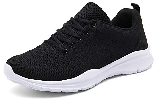 DAFENP Unisex Uomo Donna Scarpe da Ginnastica Corsa Sportive Fitness Running Sneakers Basse Interior Casual all'Aperto (38 EU, A Nero, 38)