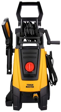 TOUGH MASTER Pressure Washer 160 Bar 2000W Flow Rate 450 L/H Turbo Nozzle Auto Stop System 6M Hose High Compact Portable Jet Washer For Car Patio Garden Furniture