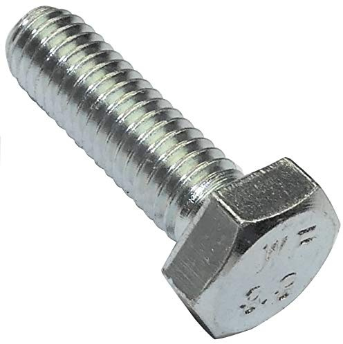 AERZETIX - Set di 100 Bulloni M6x20 - Testa esagonale - Ø6x20mm - DIN 933 - Classe 8.8 - Acciaio zincato - Fai da te - Strumento di montaggio/Ferramenta - C47303
